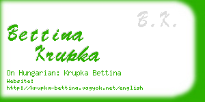 bettina krupka business card